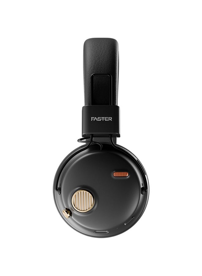 Faster S8 Rova Over Ear Headphones- Advanced ANC 5.3 Bluetooth Wireless Headphones 43H Playtime- 40mm Drivers Type-C Charging Hands Free Calls Deep Bass Lightweight Sports Gym Travel Work Home Office Cellphone PC - Black - Image 3