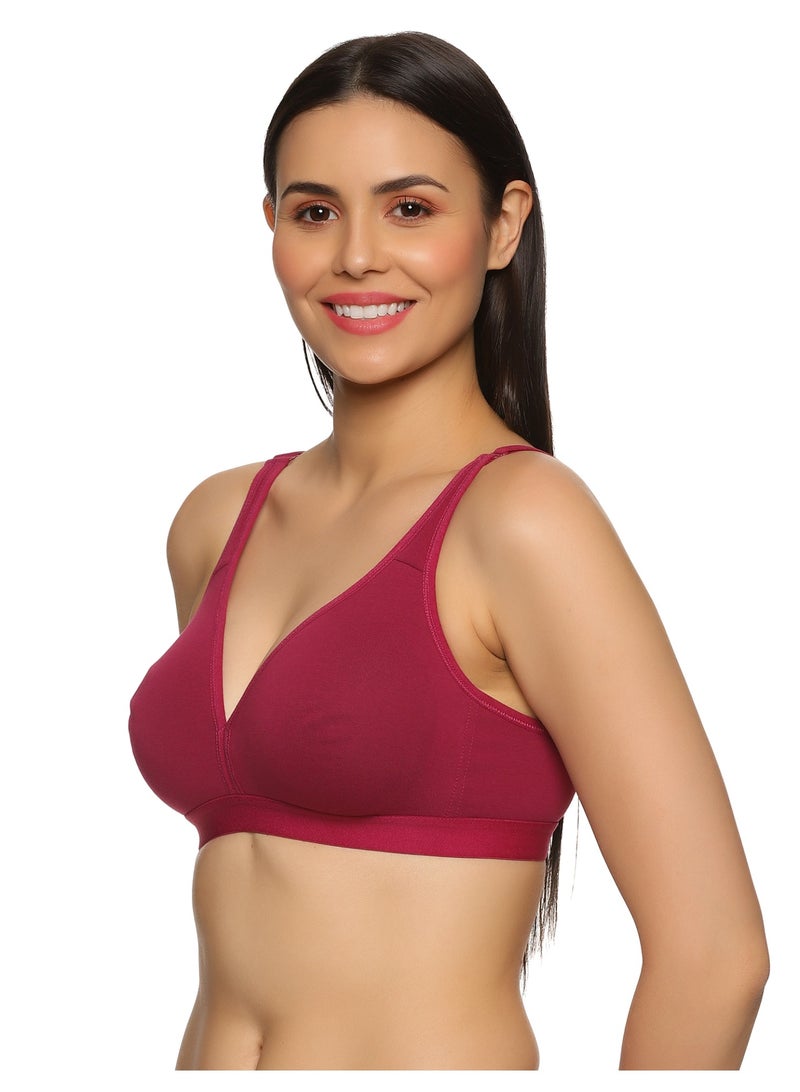 Teens Lifestyle Signature Moulded Non Wired Non Padded High Coverage Bra - Floret - Image 2