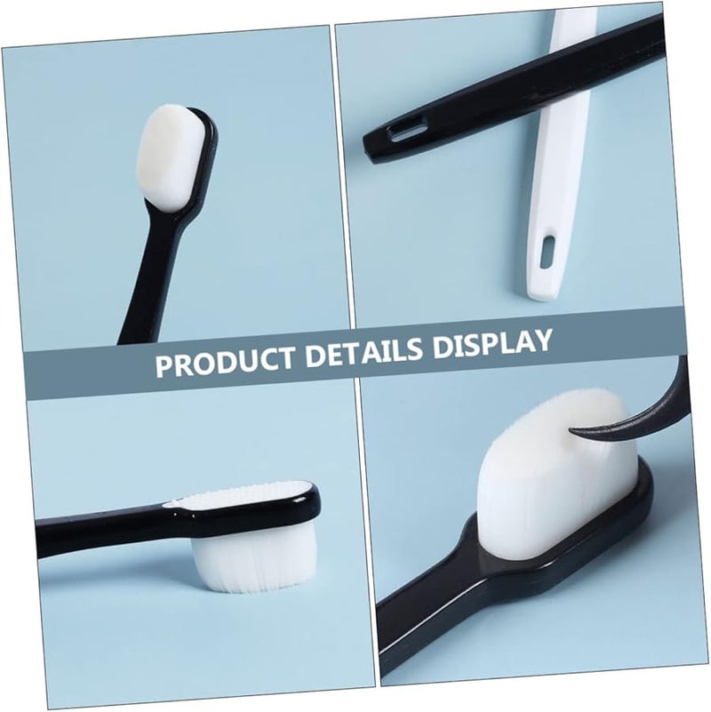 فرشاة أسنان ناعمة للكبار 2 حزمة ناعمة جدًا صغيرة للسفر للعناية باللثة أزرق - Image 3