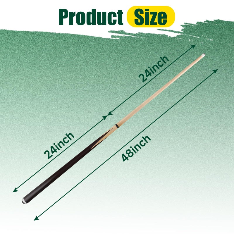 HMQQ Pool Cue Stick/Billairds cue Stick Pool Stick 58" Set of 2/Set of 4 /Set of 4 20OZ, 48" Set of 2/ Set of 4, with Different Weight/Size/Quantity (48" Set of 2) - Image 2