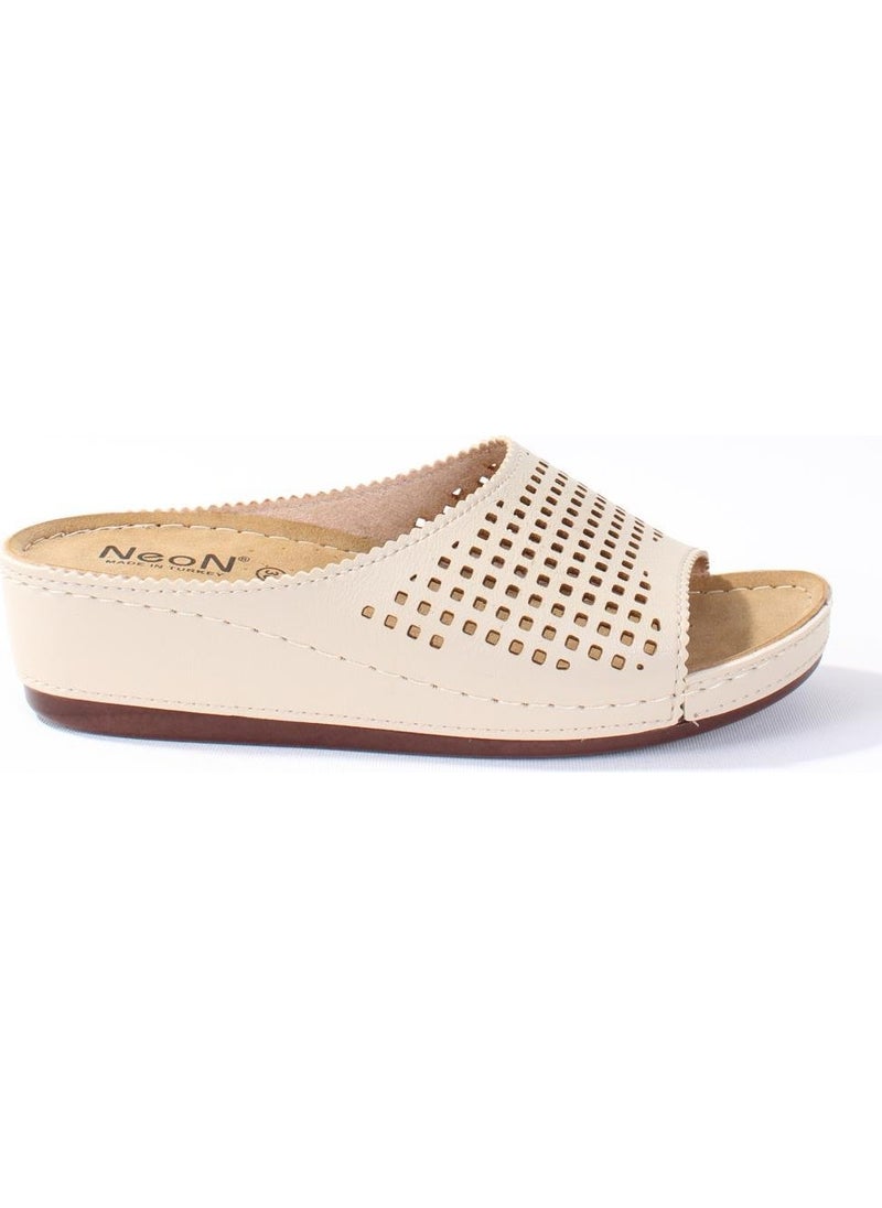 Dagoster DZA37-1825 Beige Daily Orthopedic Women's Slippers  - Image 2