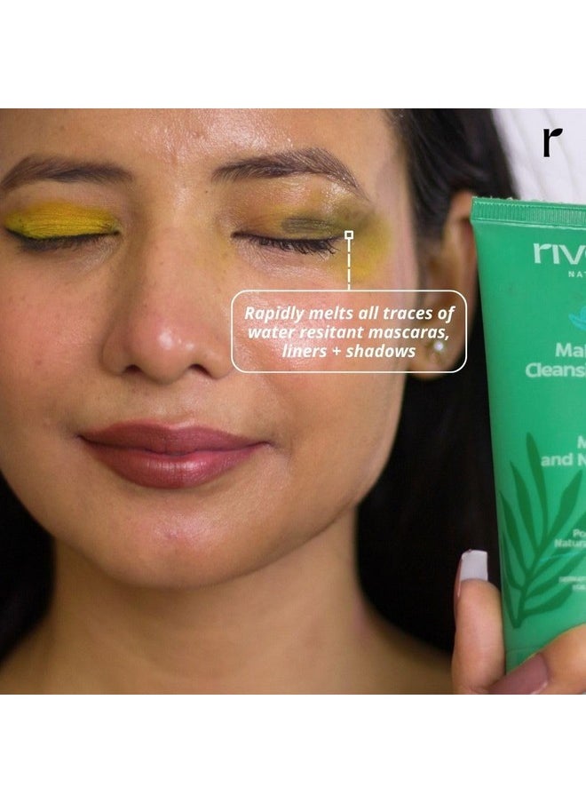 RIVONA NATURALS Makeup Cleansing Balm | Gently Removes Make-Up & Hydrates | Removes Excess Oil & Dirt Enriched With 12 Active Herbs |All Skin Types |100G  - Image 4