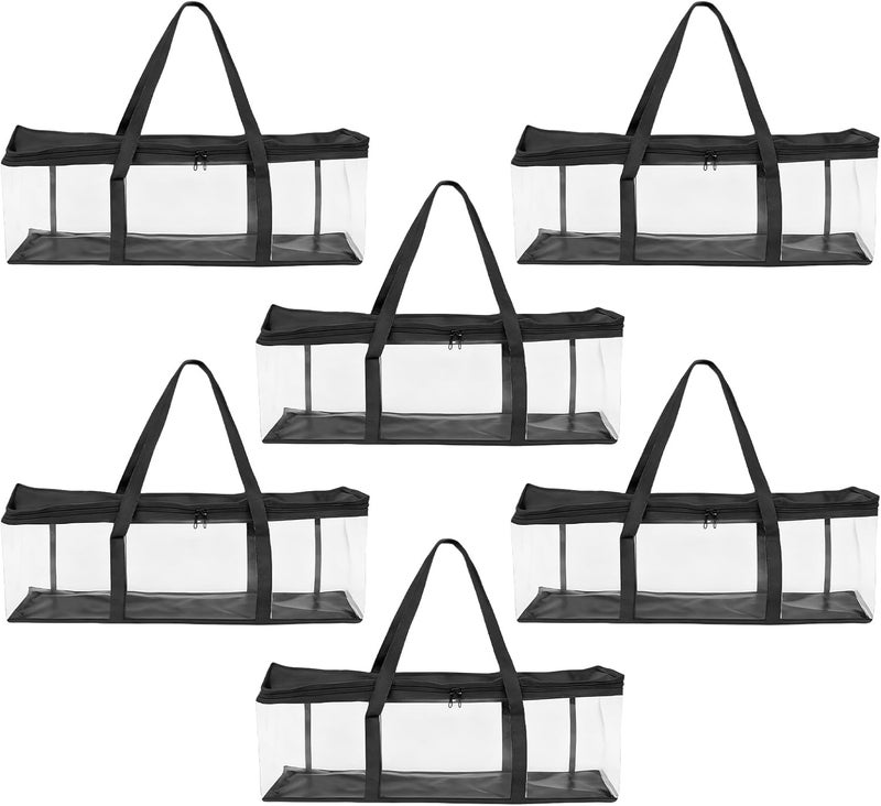 Dvd Organizer: 6 Cd Storage Bags, 240 Dvd Capacity, Clear Window, Portable With Handles - Image 1