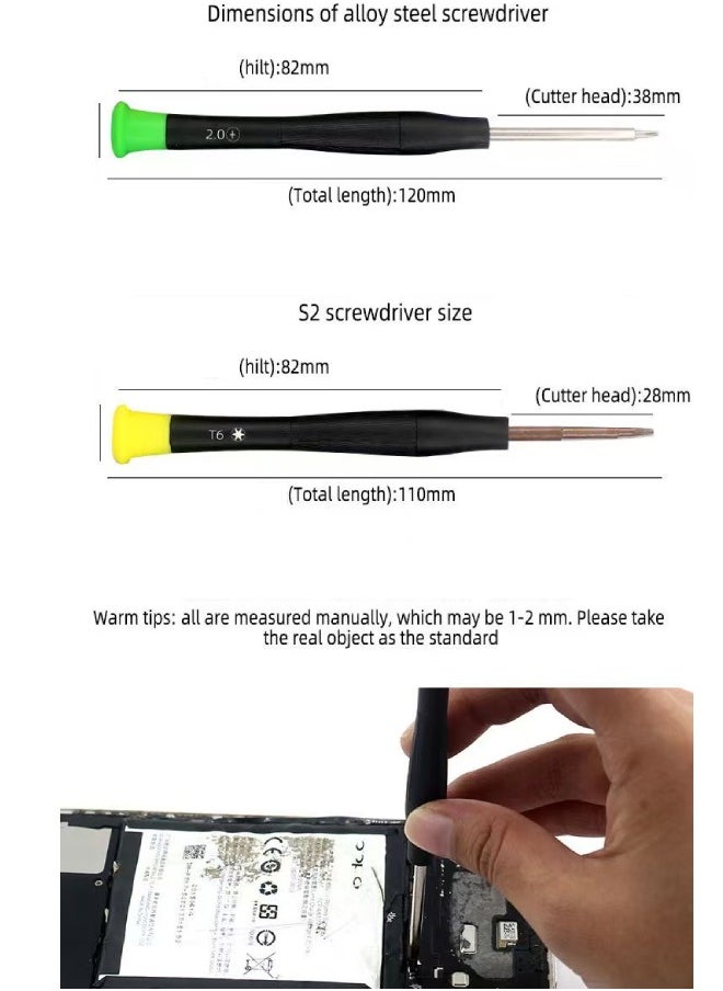 Generic 28Pcs Mobile Phone Watch Link Repair Tool Kit Mobile Phone Disassembly Tool Mobile Phone Cleaning Dust Tool  - Image 2