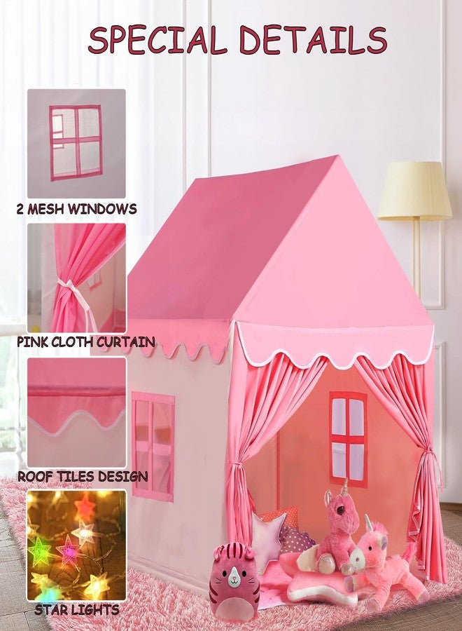 LimitlessFunN Princess Kids Play Tent | Includes Star Lights & Carrying Case |, Children Indoor Playhouse for Girls, Toddlers, 47" D x 39" W x 51" H - Image 4