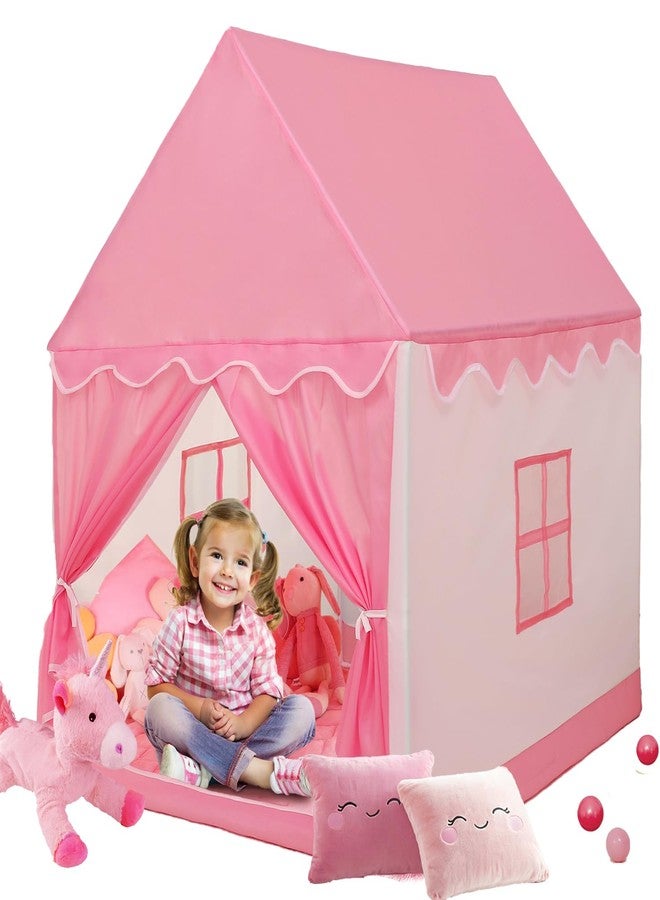 LimitlessFunN Princess Kids Play Tent | Includes Star Lights & Carrying Case |, Children Indoor Playhouse for Girls, Toddlers, 47" D x 39" W x 51" H - Image 1