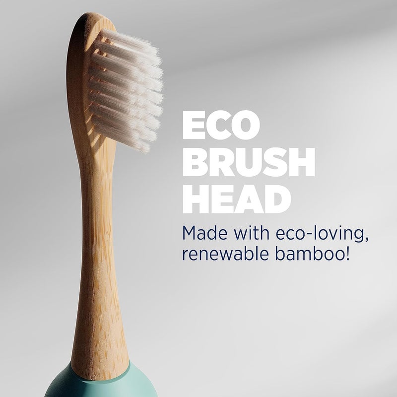 Lumineux Bamboo Replacement Heads 3 Pack - Exclusive to Lumineux Sonic Electric Toothbrush - Soft Bristle Bamboo Heads - Made with Eco Loving Renewable Bamboo - Image 3