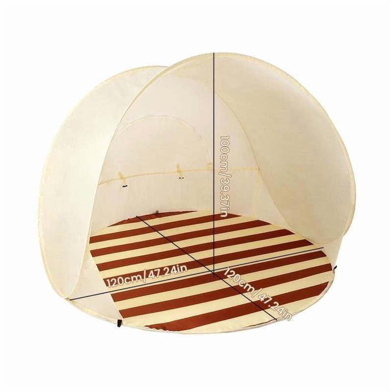 Popup Tent: 3-4 People UV Protection Quick Setup - Spacious Weather-Resistant Outdoor Shelter for Family Camping Beach Trips Picnics - Image 2