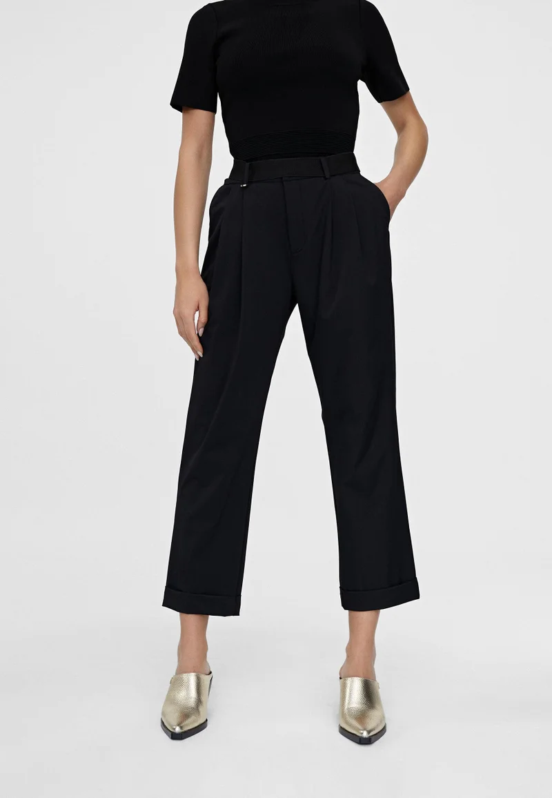 Lola Casademunt Cropped trousers with turn-up hems
