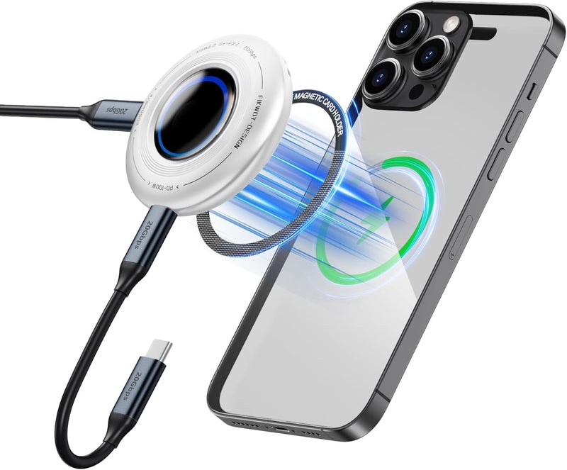 Fikwot FP108 500GB External Portable SSD - Up to 2050MB/s & Charge PD 100W Simultaneous Charging+Gaming - USB 3.2 Gen2x2 - Magnetic Ring - for Steam Deck, Switch, etc - Image 1