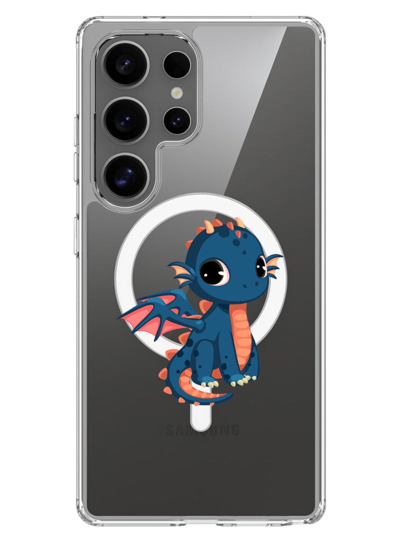 Theodor Magnetic Case for Samsung Galaxy S25 Ultra 6.9-inch Compatible with MagSafe Wireless Charging, Shockproof Phone Bumper Cover dragon - Image 1