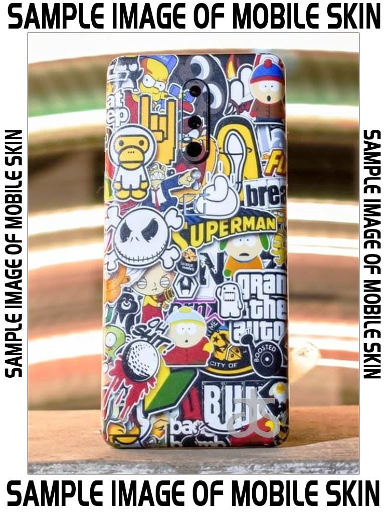 AtOdds Mobile Skin Sticker Wrap | Compatible for Oppo Reno 14 (5G) | Scratchproof Matte Finish | Full Coverage for All Sides & Camera Protection (Sticker Bomb) - Image 2