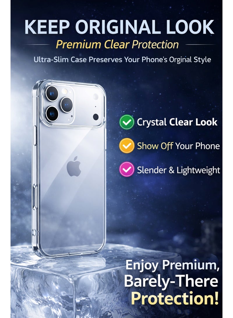 iPhone 17 Pro Max –Scratch-Resistant, Shock-Absorbing Protective Case Slim & Lightweight (Transparent) - Image 4