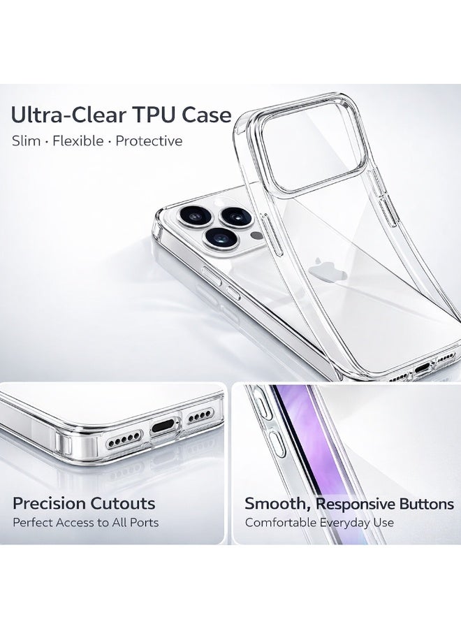 iPhone 17 Pro Max –Scratch-Resistant, Shock-Absorbing Protective Case Slim & Lightweight (Transparent) - Image 5