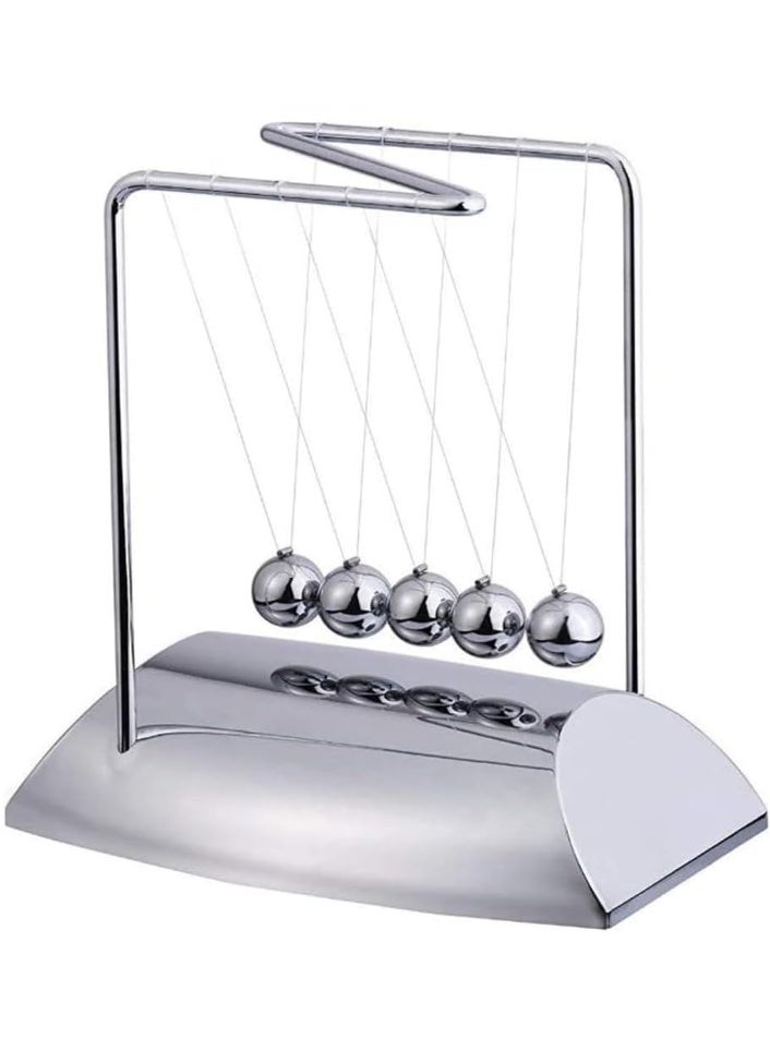 Rubik Newtons Cradle Balance Balls, Science Physics Gadget Desktop Decoration Kinetic Motion Toy for Home and Office  - Image 1