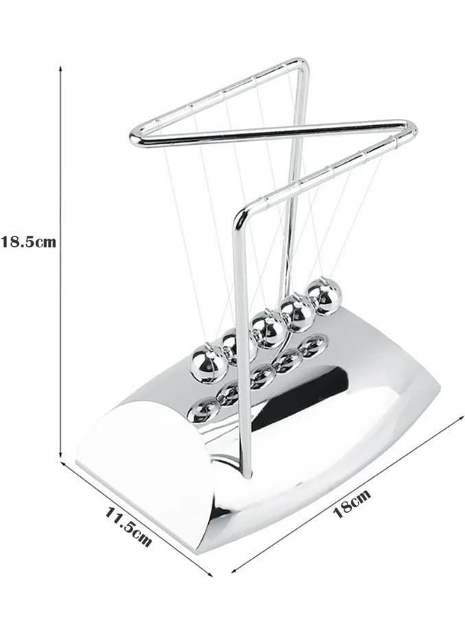 Rubik Newtons Cradle Balance Balls, Science Physics Gadget Desktop Decoration Kinetic Motion Toy for Home and Office  - Image 3
