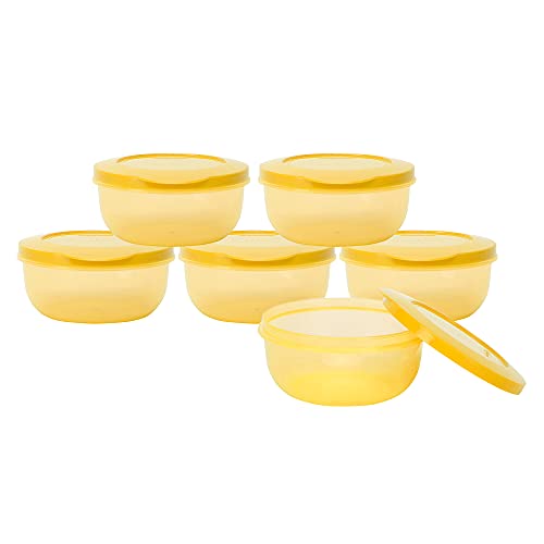 Cutting EDGE 900ml Eco-Storage Plastic Container & Organizer Set of 6 for Kitchen, Refrigerator, Lunch & Food Storage (Yellow) - Image 3