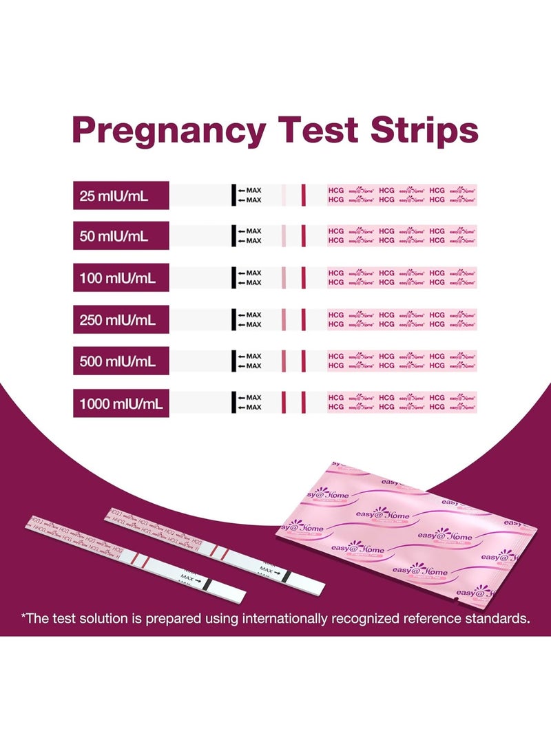 Easy@Home Pregnancy Test Strips (hCG), Early Detection Home Pregnancy Test Kit, Accurate & Easy to Use, 20 Pack, Premom App Supported - Image 3
