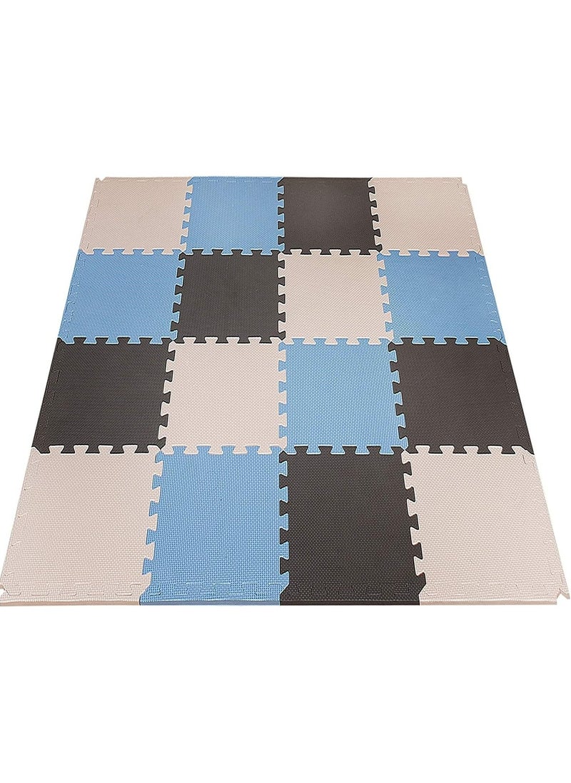 Cool Baby - Soft Non Toxic Baby Play Mat Colorful Jigsaw Puzzle PlayMat 16+2 Bonus Squares Foam Floor Mats for Kids and Babies EVA Foam Interlocking Tiles for Gym Nursery Playroom - Image 1