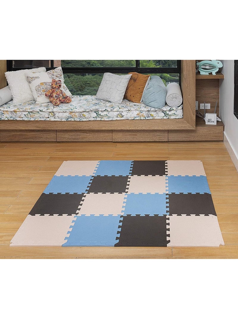 Cool Baby - Soft Non Toxic Baby Play Mat Colorful Jigsaw Puzzle PlayMat 16+2 Bonus Squares Foam Floor Mats for Kids and Babies EVA Foam Interlocking Tiles for Gym Nursery Playroom - Image 1
