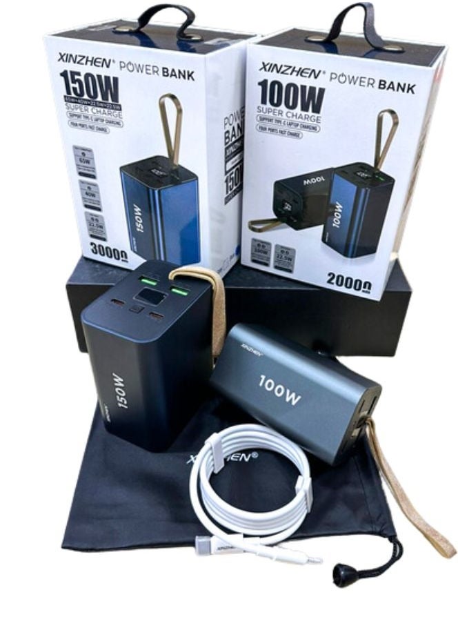 xinzhen - G20 20000mAh Power Bank PD100W with Fast Charging, LED Display, and Dual USB Black - Image 1