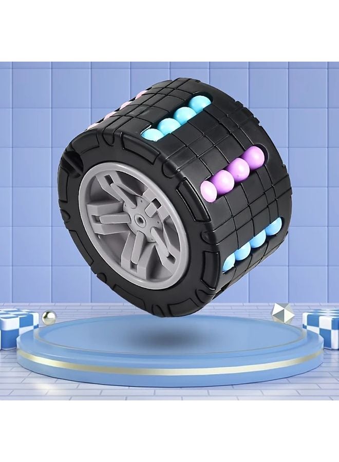 Magic Bean Gyro Spinner 3D Puzzle Cube Brain Teasing Educational Toy Black - Image 1