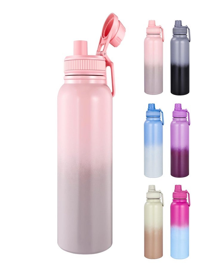Gulex Water Bottle Insulated Water Bottle - 32oz Stainless Steel Cup with Gradual Color, Leakproof, Carry Handle, 12H Hot/24H Cold - Image 1
