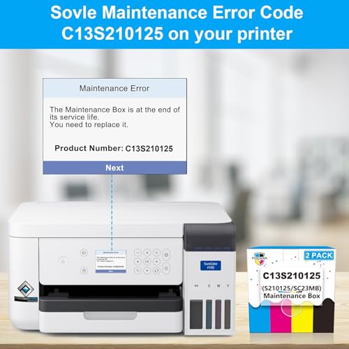 Poschink C13S210125 Maintenance Box Waste Ink Tank Replacement Compatible for Surecolor SC-F170 F100 F150 Printers (S210125/SC23MB) - Image 2