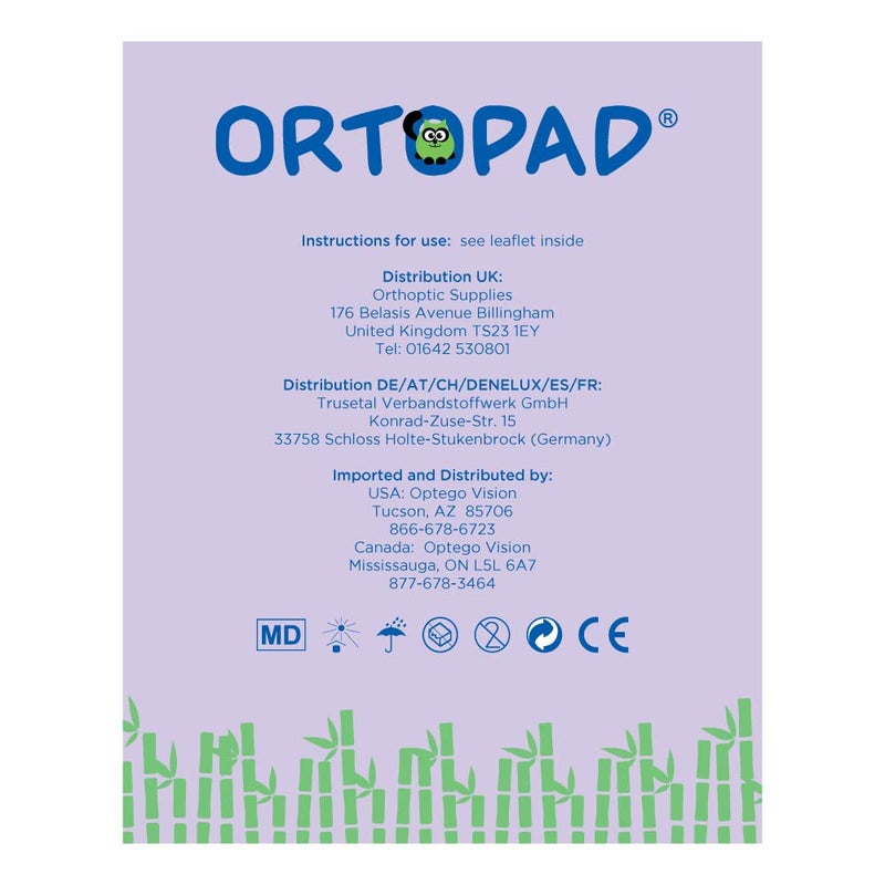 Ortopad Ortopad® Soft Bamboo Girls Eye Patches, 50/Box (Medium Size, 2-4 yrs) Textured Accents  - Image 3