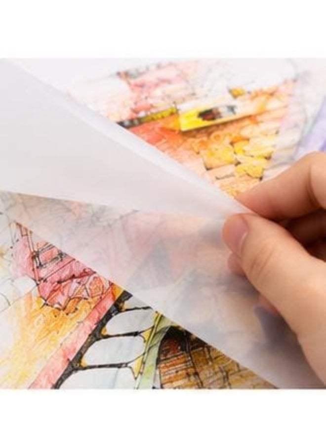 بلوك ورق شفاف للرسم والتتبع A4 – 50 ورقة، 90 GSM، مقاس 20 × 29 سم - Image 2