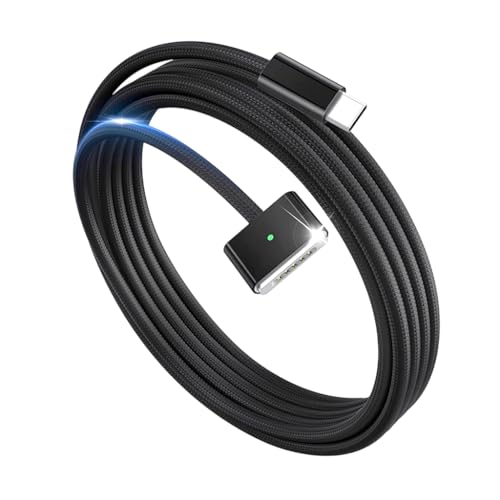 Verilux® PD 140W USB C to Magnetic 3 Charging Cable, 2M/6.6Ft Nylon Braided Magnetic Safe 3 Cable for MacBook Air (15''/13'' M4 2025, M3 2024, M2 2023, M2 2022), Pro (16"/14" 2024/2023/2021) - Image 1
