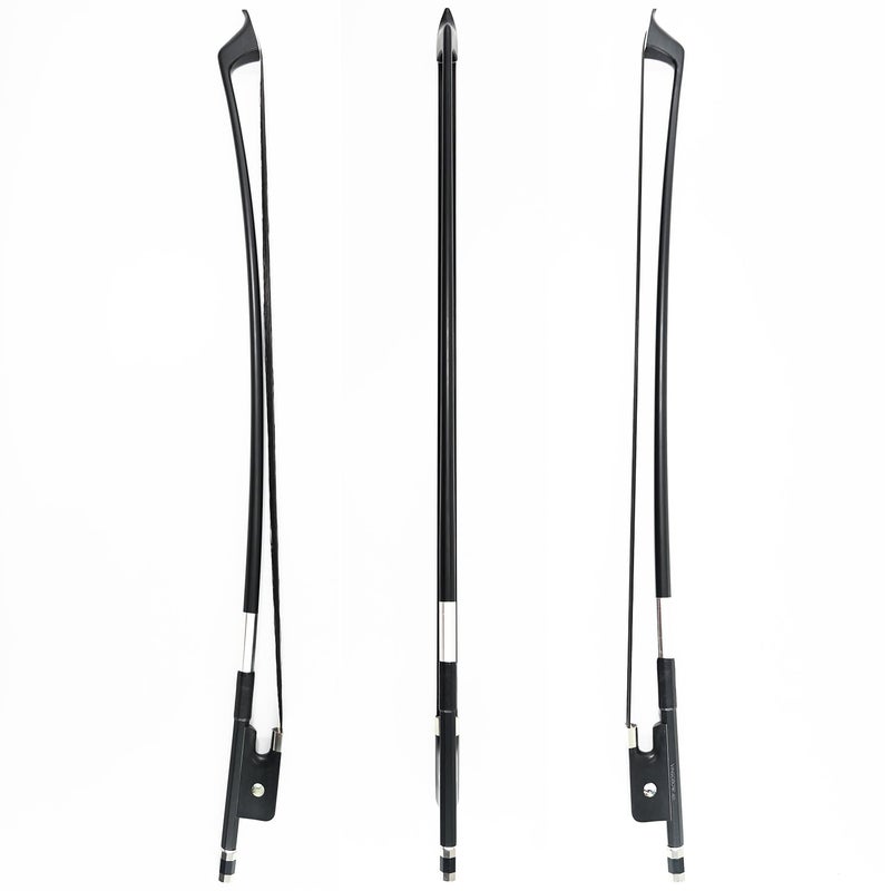 VINGOBOW 4/4 Size Natural Black Mongolia Horsehair French Carbon Fiber Double Bass Bow Art No. 100BFB - Image 4