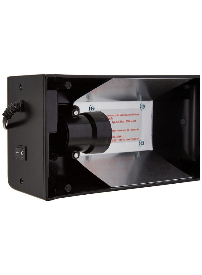 Exo Terra Hagen Exo Terra Mini Compact Incandescent Light Fixture for Exo Terra Glass Terrariums PT2600/PT2602 - Measures 11.8” x 3.5” x 5.9”, Black - Image 3