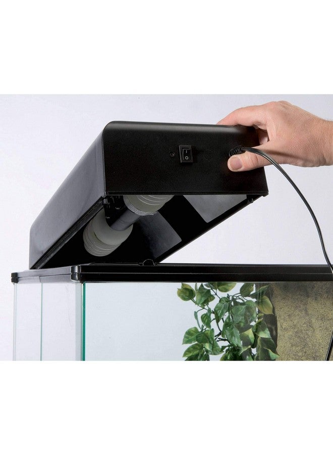 Exo Terra Hagen Exo Terra Mini Compact Incandescent Light Fixture for Exo Terra Glass Terrariums PT2600/PT2602 - Measures 11.8” x 3.5” x 5.9”, Black - Image 4