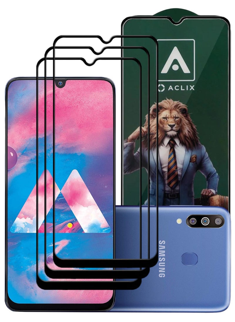 ACLIX 3 Pieces Antistatic ESD Dustproof Premium Quality High Definition Tempered Glass Screen Protector Designed For Samsung Galaxy M30 - Image 1