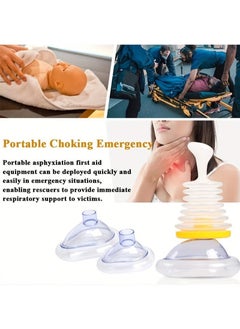 Realfrog Choking Emergency Device Respiratory Training Trainer Rescue Mask CPR Device Rescue Device Training Products Family Removal Device for Suffocation Removing Blocked Objects Aid Device  - Image 5