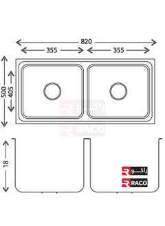 RACO Milano Kitchen Sink, High grade Inset Single Bowl/Double Bowl Sink, Stainless Steel Kitchen Sink-Chrome Finsh (Double Bowl - BL812) - pzsku/ZF40A366ED4AA4D3AD1A8Z/45/_/1690620158/6b78b2f1-be60-4fdd-8181-9ba8ae20f868