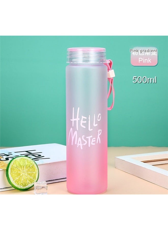 yongsheng Outdoor Drinkware Water Bottle Multicolour，Borosilicate plastics Water Bottles Leak Proof & Reusable with Carry Loop（500ml）  - Image 1