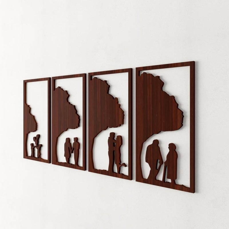 ماركتنا لوحة ديكور خشبية مودرن بنقشة حب بمقاس 50x104 سم - Image 3