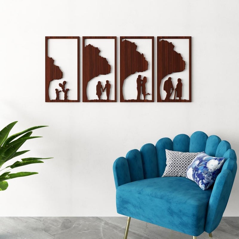 ماركتنا لوحة ديكور خشبية مودرن بنقشة حب بمقاس 50x104 سم - Image 1