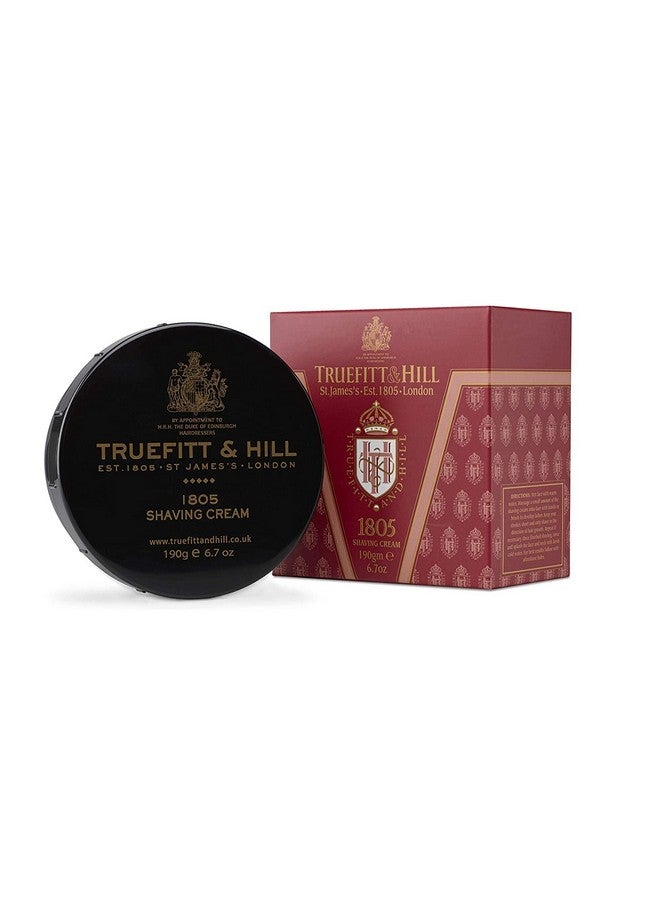 Truefitt & Hill 1805 Shaving Cream For men | 190gm Bowl |All Skin Type | Glycerine based |Smooth Razor Glide|Rich Lather|Contains Essential Oils | All Natural - Image 1