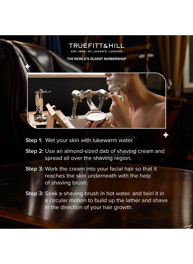 Truefitt & Hill 1805 Shaving Cream For men | 190gm Bowl |All Skin Type | Glycerine based |Smooth Razor Glide|Rich Lather|Contains Essential Oils | All Natural - Image 5