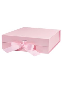 TecV Luxury Magnetic Gift Box, Pink Large Gift Box with Ribbon,Folding Gift Boxes for Presents With Lid, Suitable for Festival, Birthday, Anniversary, etc  - Image 1