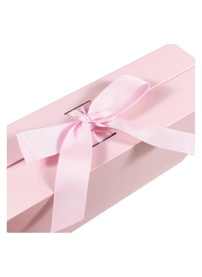 Luxury Magnetic Gift Box, Pink Large Gift Box with Ribbon,Folding Gift Boxes for Presents With Lid, Suitable for Festival, Birthday, Anniversary, etc