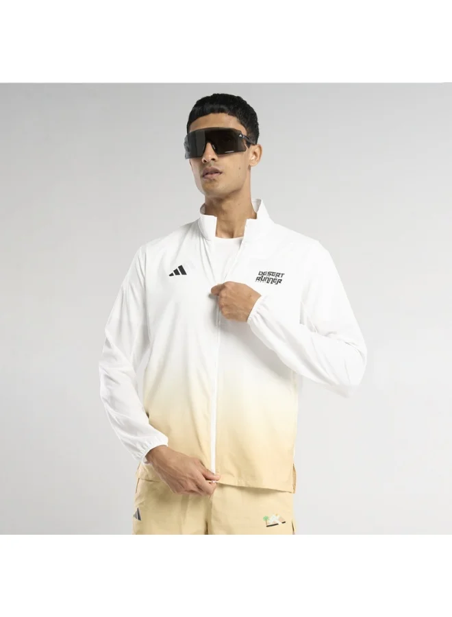adidas جاكيت جري أديداس ديزرت رنر للرجال بيج XS