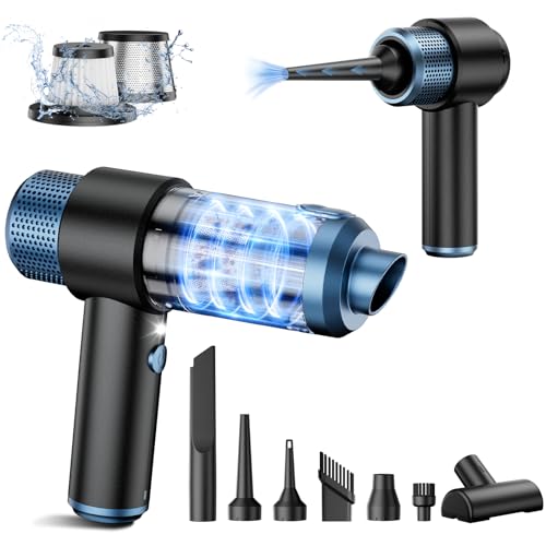 EYYA Handheld Car Vacuum Cleaner Cordless, 15000PA High Power Vacuum & Air Duster, 4-in-1 Portable Mini Vacuum with LED Light, Hand Held Vacuum Cleaner for Car Home Office - Image 1
