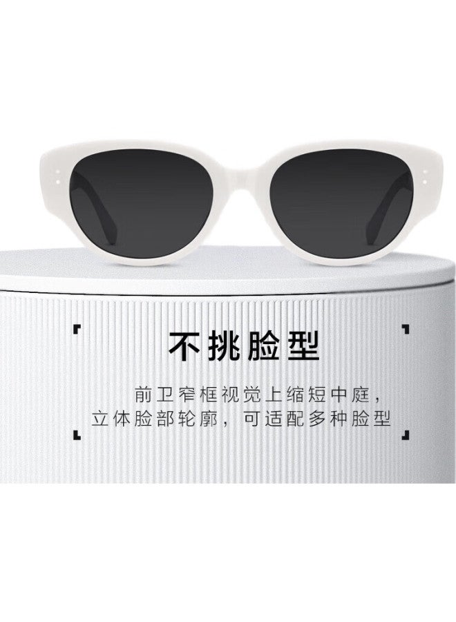 LOHO (Loho) New Cat Eye High-End Polarized Sunglasses Women Sunscreen Sunglasses Show Small Face Avant-Garde Narrow Frame Glasses - Image 3