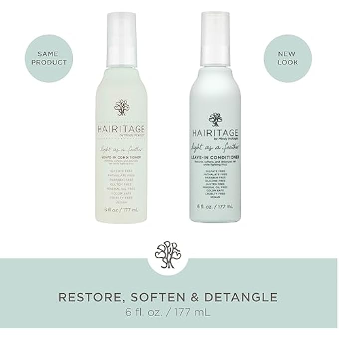 Hairitage DETANGLING LEAVE-IN CONDITIONER SPRAY - LEAVE IN HAIR TREATMENT FOR DRY DAMAGED + CURLY, FINE, WAVY, FRIZZY HAIR - LIGHTWEIGHT FORMULA - SULFATE FREE - CHERRY + AMBER SCENT, 6 FL OZ - Image 3