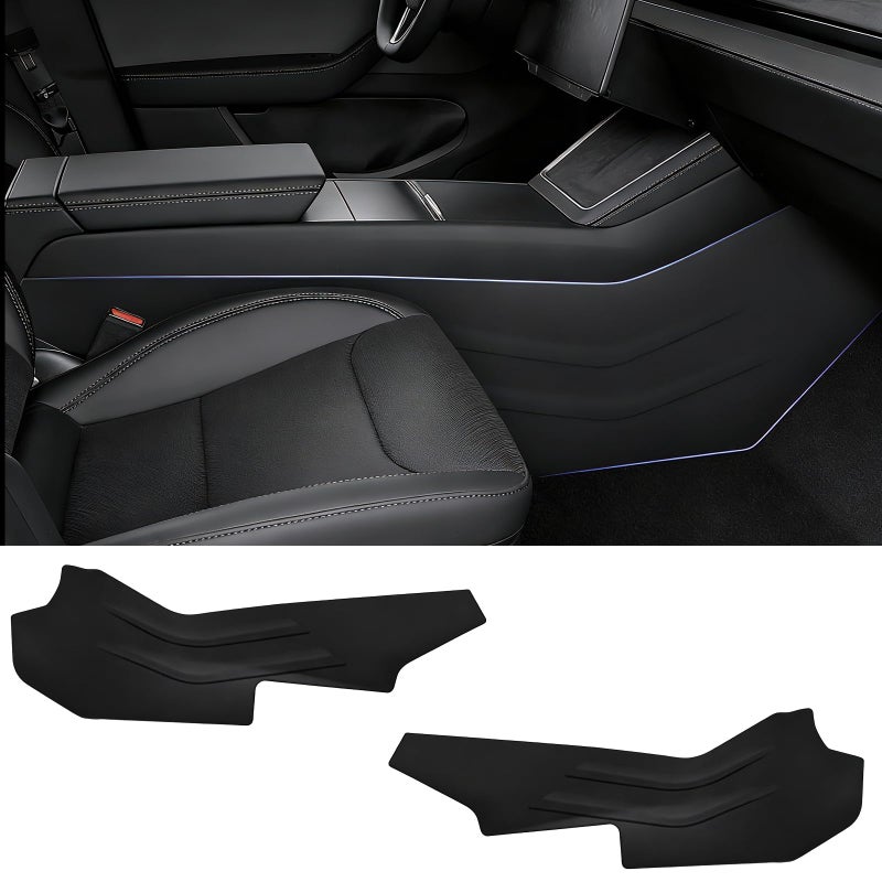 doietc 11PCS Carbon Fiber Door Sill Protector Model Y Juniper 2025 2026 8Pcs Door Sill Protector and 2Pcs Center Console Anti-Kick Pads and Rear Bumper Guard for Tesla Model Y Juniper Accessories - Image 4