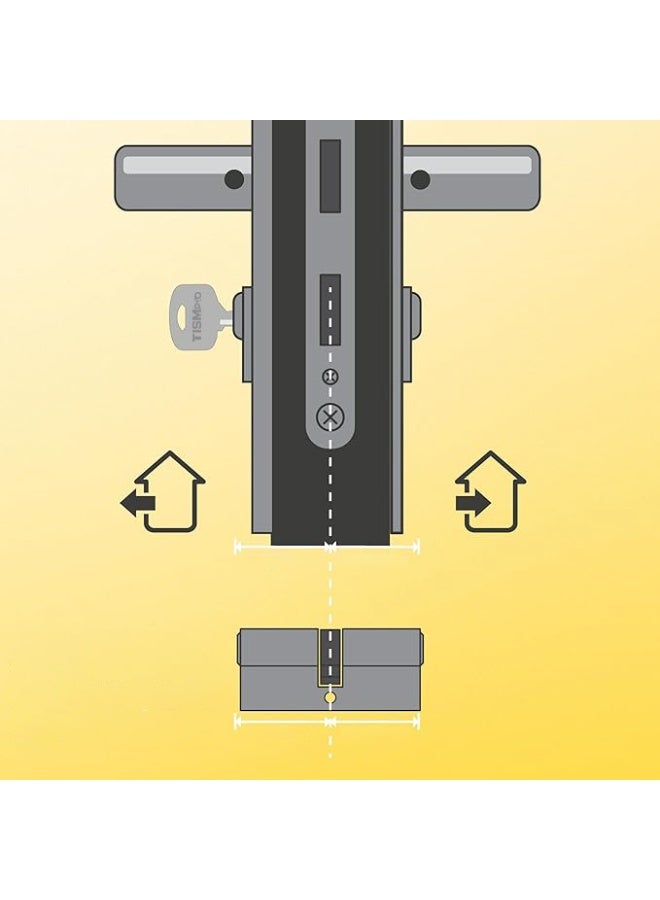 TISMpro Cylinder Door Lock 70mm For Door Handle (TP-PC1 MSN) - Image 2